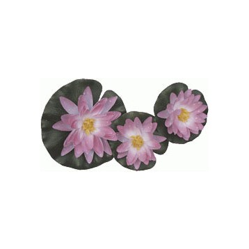 Nénuphar rose 3 fleurs