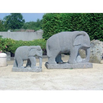 Eléphant granit l 30 cm 20 kg