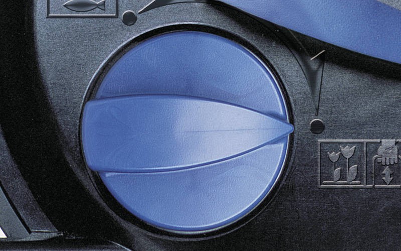 Technologie Easy-Clean: bouton rotatif sur "nettoyer"