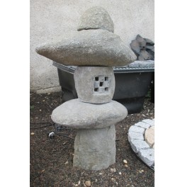 LANTERNE GRANIT NATURAL H 60 CM