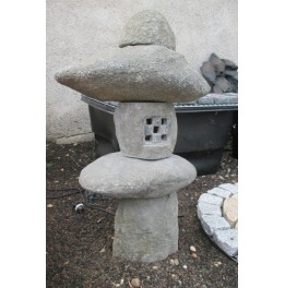 LANTERNE GRANIT NATURAL H 75 CM