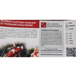 Nourriture Koï et poissons 10 Kg  medium (aliment et nutriment)