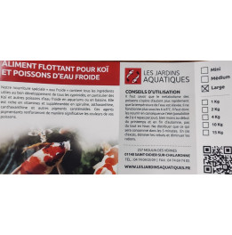 Nourriture Koï et poissons 10 Kg  large (aliment et nutriment)