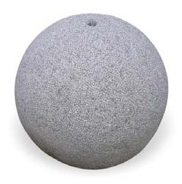 Boule granit percée décoration gris  diam 30 cm