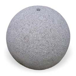 Boule granit percée décoration gris  diam 40 cm