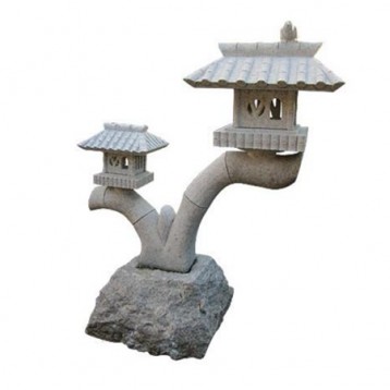 LANTERNE GRANIT BIRD BAMBOO RANKEI H 60 CM