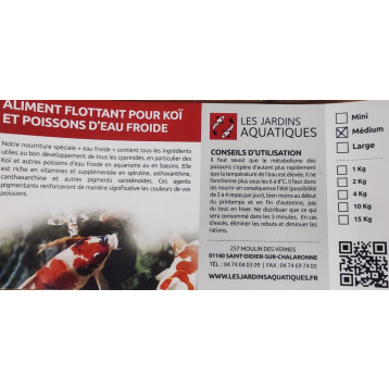 Nourriture Koï et poissons 10 Kg  medium (aliment et nutriment)