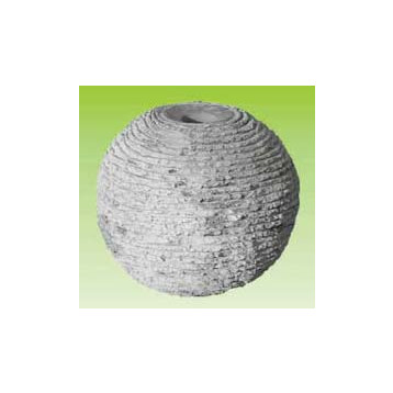 BOULE GRANIT STRIEE PERCEE DIAM 30CM